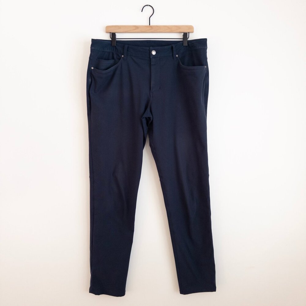 Lululemon Men's ABC Slim Warpstreme 5-Pocket Pants Size 36x31 True Navy M5552S